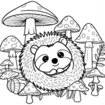 Cute Hedgehog Coloring Page