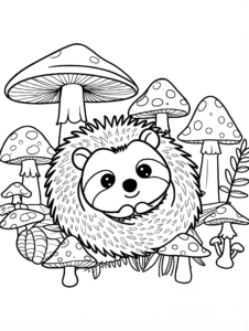 Cute Hedgehog Coloring Page coloring page
